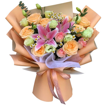 伊犁11朵玫瑰桔梗百合,陪你每个季节